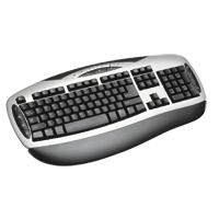 Проводная мультимедийная клавиатура Defender Virtuoso S KM-4110 S (сер), PS/2